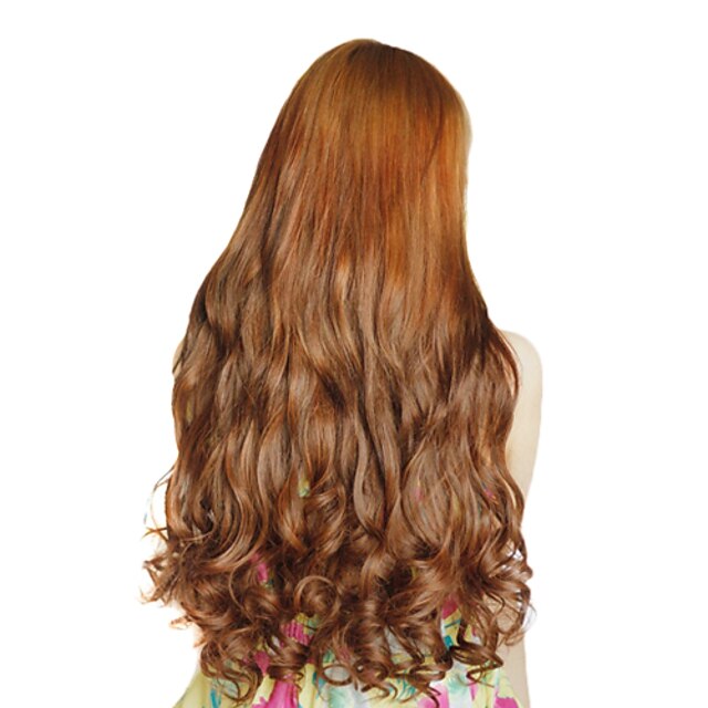 High Temperature Resistance 20 Inch Long Wavy 5 Clip Hairpiece Extension 4 Colors Available