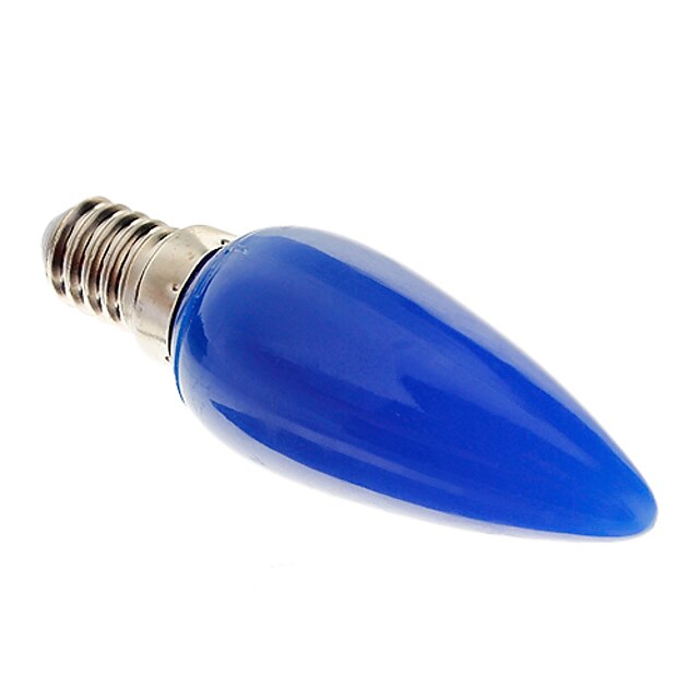  1 W Ampoules Bougies LED 70 lm E14 C35 8 Perles LED LED Dip Décorative Bleu 220-240 V / RoHs