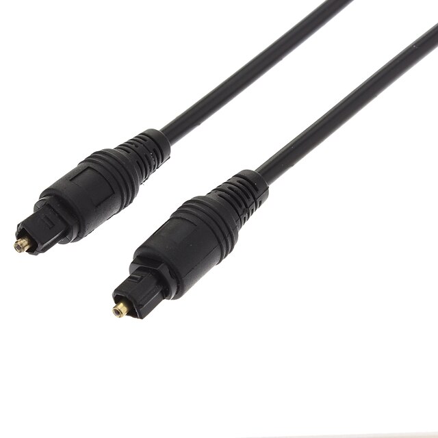  Digital Fibra Optica Cable de audio Toslink (5 M, Negro)