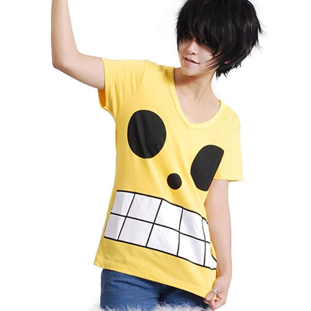  Inspirado por One Piece Monkey D. Luffy Animé Disfraces de cosplay Tops Bottoms Cosplay Estampado Camiseta Para Hombre