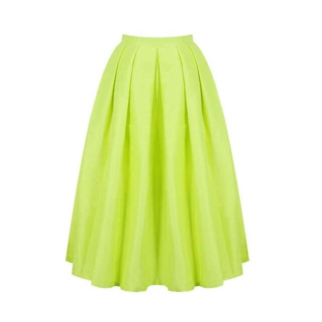 Women's Green Skirts , Casual/Party/Work Knee-length 2023 - US $57.99