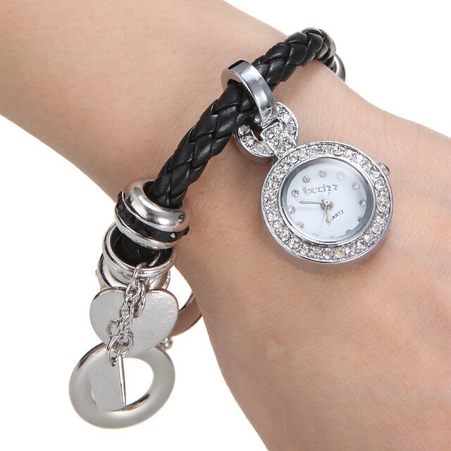  Women's Fashion Watch Bracelet Watch Wrist Watch Japanese Quartz Black Black