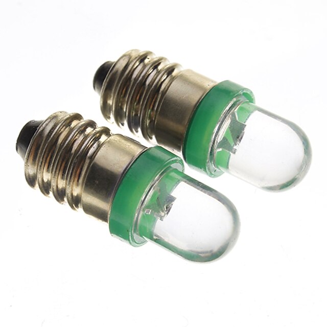  E10 0.2W 10-15LM 1-Car Led Bulbs-Green (12V)