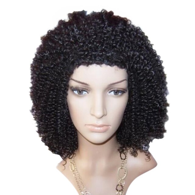  Perücke Locken Dichte 100 % von Hand geknüpft Afro-amerikanische Perücke Natürlicher Haaransatz Damen Echthaar Perücken mit Spitze