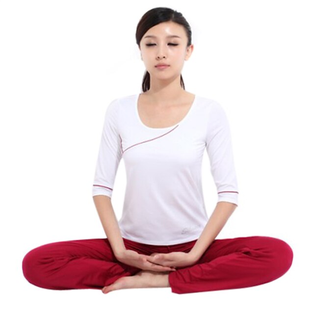  Yoga Casual sportswear Suits 2 sets(Rope Short sleeve Yoga T-Shirt+Yoga Pants)