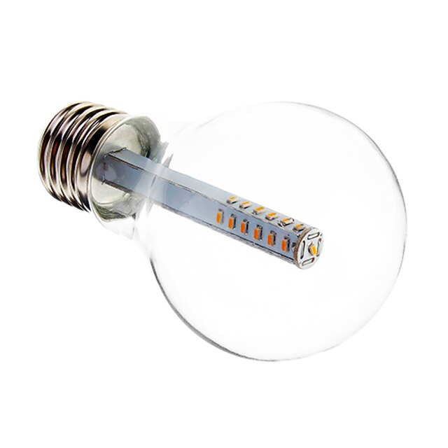  180-210 lm E26 / E27 LED-globepærer G60 25 LED Perler SMD 3014 Dekorativ Varm hvid 220-240 V / RoHs