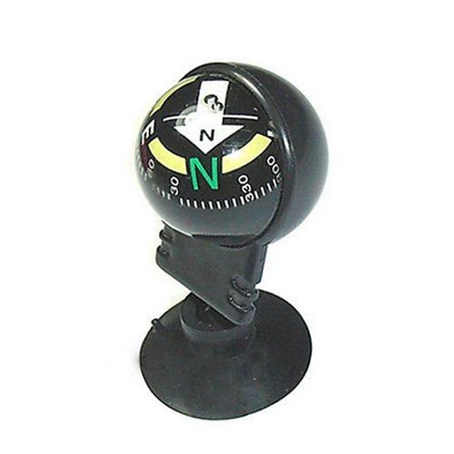  Mini Directional Traval Car Compass wiht Suction Cup - Black