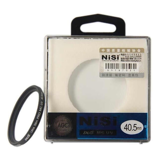  NISI 40.5mm MC UV Ultra Violet Ultratynd dobbeltsidet flerlagsbelægning linse Filter protektor for Nikon Canon Sony kameraer