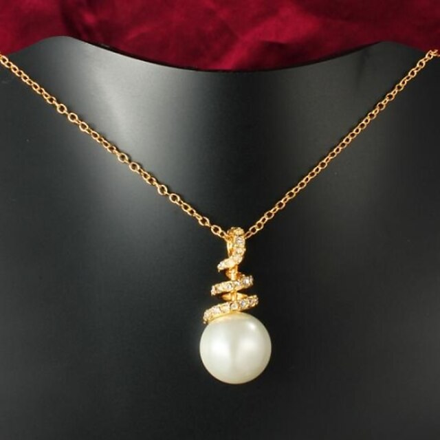  India Style Real Gold Plated Big Pearl Necklace  Elegant Style