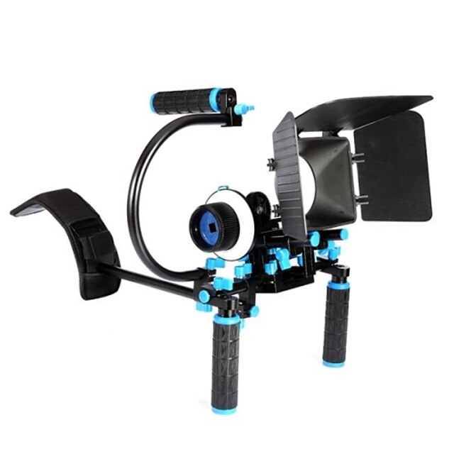 yelangu® versão básica do equipamento de câmera DSLR ombro com tipo simples c foco follow matte box portátil