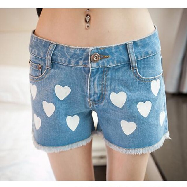  Niedlich Mikro-elastisch Kurze Hosen Jeans Hose, Baumwolle Sommer