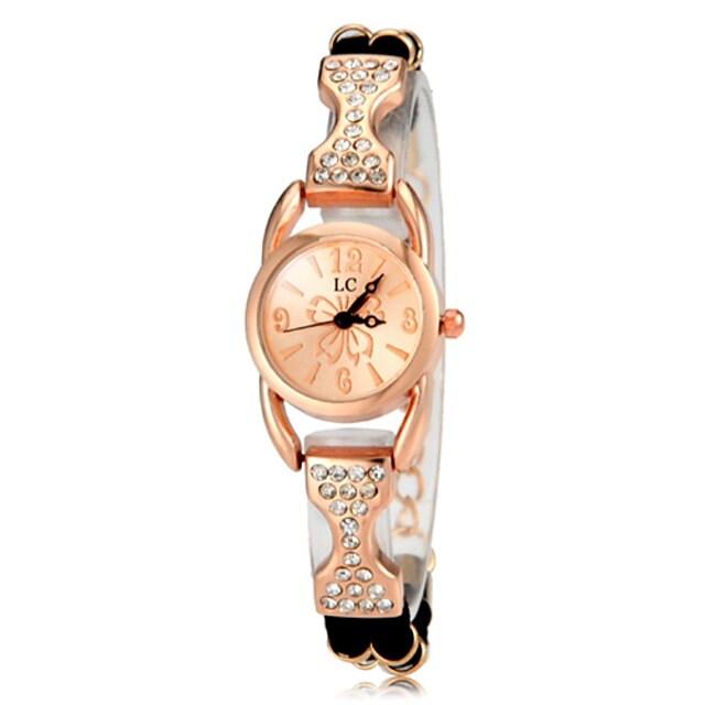  Women's Luxury Watches Casual Watch Bracelet Watch Quartz Rose Gold Plated Black / White / Purple Imitation Diamond Analog Ladies Elegant - White Black Purple
