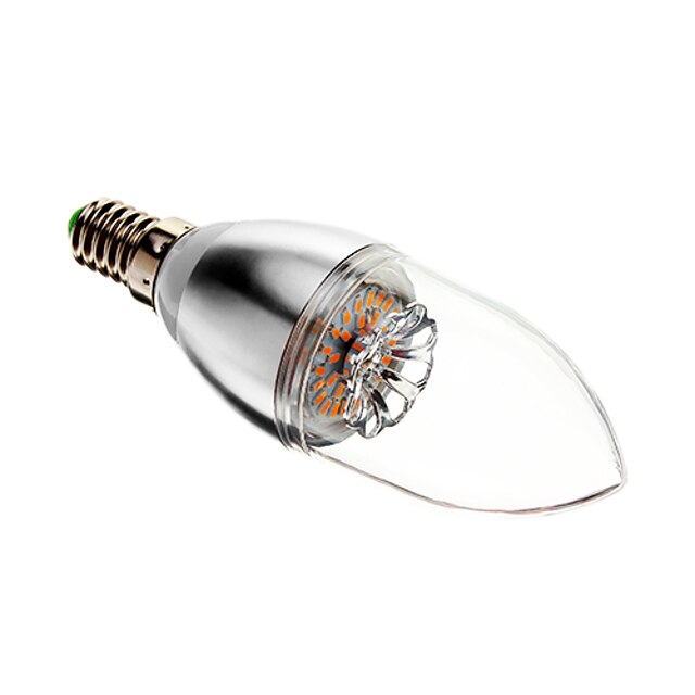  3W E14 Luci LED a candela 30 SMD 3014 60-200 lm Bianco caldo Intensità regolabile AC 220-240 V