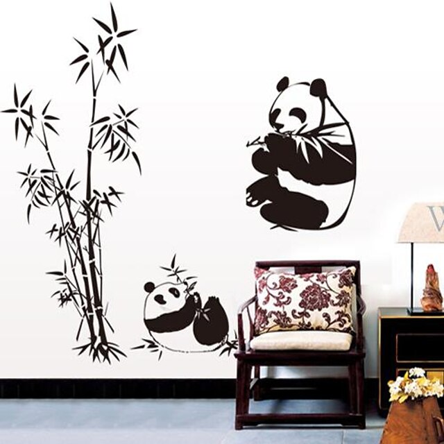  doudouwo ® animales el panda y bambú pegatinas de pared