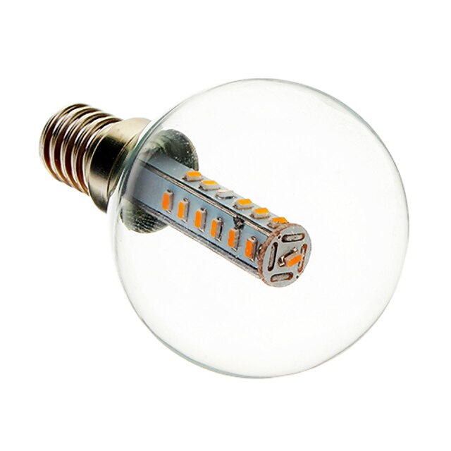  1 buc 3 W Bulb LED Glob 180-210 lm E14 G45 25 LED-uri de margele SMD 3014 Decorativ Alb Cald 220-240 V / RoHs
