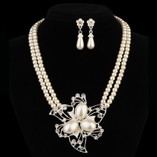  Women's Jewelry Set Pearl Earrings Jewelry For Party Daily Casual / Necklace