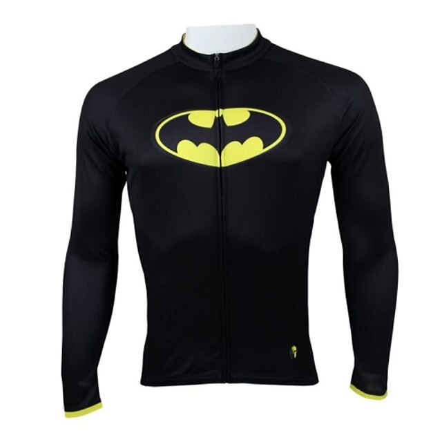  ILPALADINO Men's Long Sleeve Cycling Jersey Cartoon Bike Top Thermal / Warm Breathable Quick Dry Sports Clothing Apparel / Ultraviolet Resistant