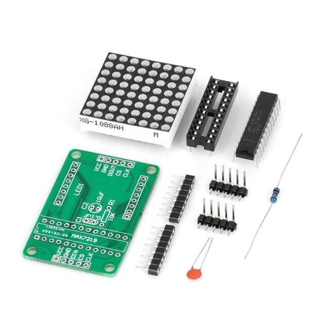  DIY roșu max7219 condus dot modul de afișare matrice pentru (pentru Arduino) (funcționează cu (pentru Arduino) placi oficiale)