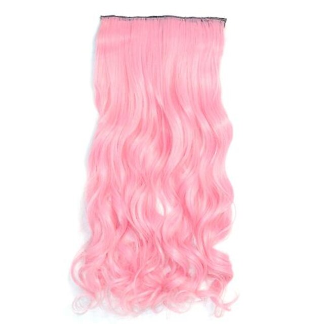  Extensiones de cabello humano Ondulado Clásico Extensiones Naturales Pedazo de cabello Cabello humano Mujer - Rosa