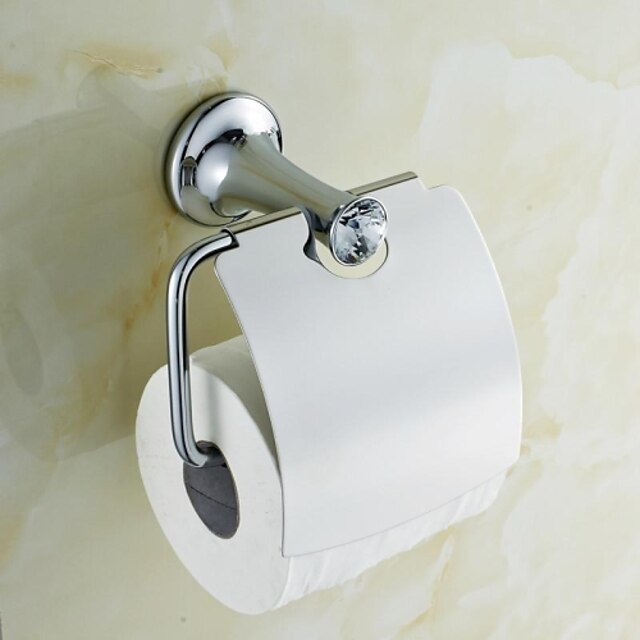  Elegante Silver Crystal Messing Toilettenpapierhalter