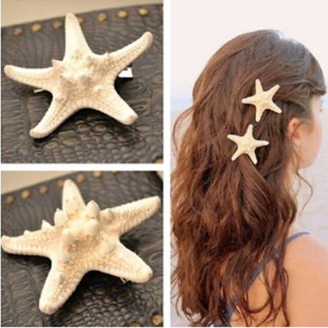  Women's Elegant Cowry Barrettes Party Daily
