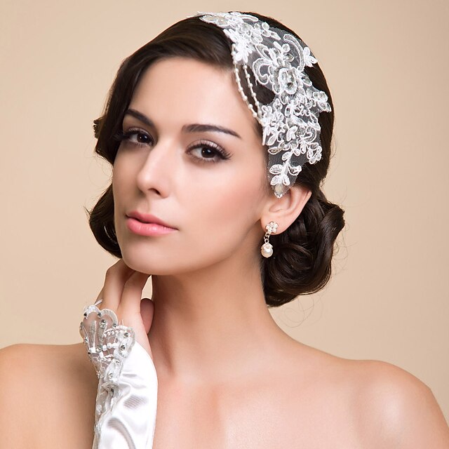  Imitation Pearl / Lace / Rhinestone Headbands with 1 Special Occasion Headpiece
