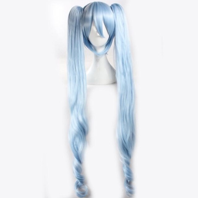  Cosplay Wigs Vocaloid Snow Miku Anime Cosplay Wigs 48 inch Heat Resistant Fiber Women's Halloween Wigs