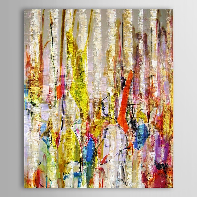  Hand-Painted Abstract One Panel Canvas Oil Painting For Home Decoration