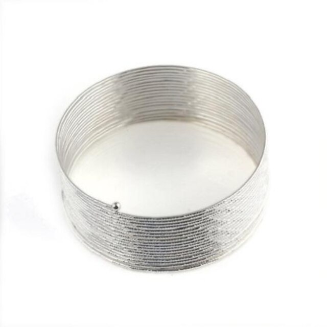   Multi-circle Reticulation Combination Pattern Plated Silver Bracelet(1pc) 