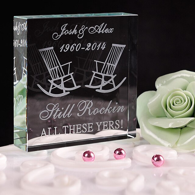  Cake Topper Classic Theme Crystal Wedding Anniversary Birthday Bridal Shower Quinceañera & Sweet Sixteen Baby Shower with Gift Box