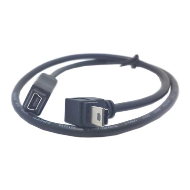  GPS Mini USB Směr 5Pin 90 stupňů dolů Úhlová mužů k ženám prodlužovací kabel 50cm
