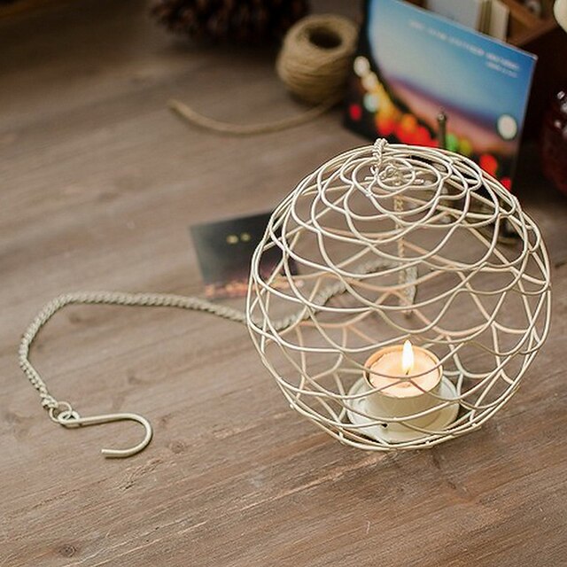  Wedding Décor Ball Shaped Candle Holder with Chain
