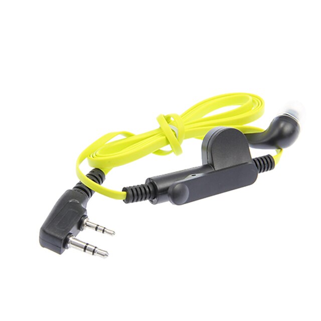  Univerzální 3,5 mm + 2,5 mm Sluchátka do uší pro K-konektoru Walkie Talkie - zelená + černá