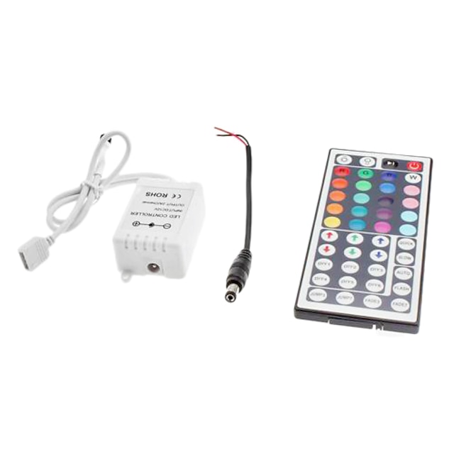  44 Key  IR Remote Controller for LED RGB Strip Lights with DC5.5x2.1  Male Connecting line DC12V
