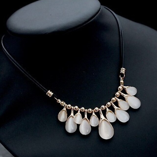  Miisa Women's Charming Water Drop Gem Dangling Necklace cxt9766