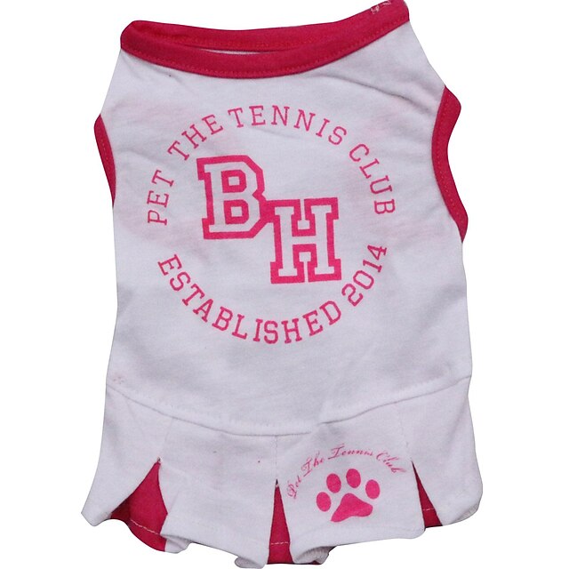  Kat Hond Jurken dier Hondenkleding Puppy kleding Hondenoutfits Ademend Wit Kostuum voor Girl and Boy Dog Katoen XS S M L