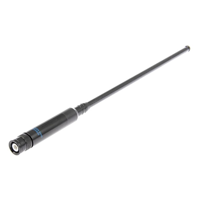  RH-660S 10W télescopique Dual Band BNC antenne à gain élevé pour Talkie Walkie - Noir