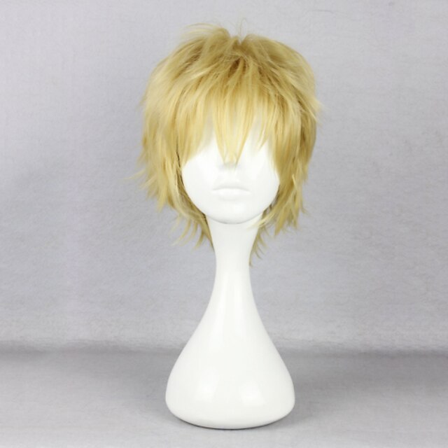  Cosplay Wigs Kagerou Project Saori Kido Blonde Anime / Video Games Cosplay Wigs 12 inch Heat Resistant Fiber Men's Halloween Wigs