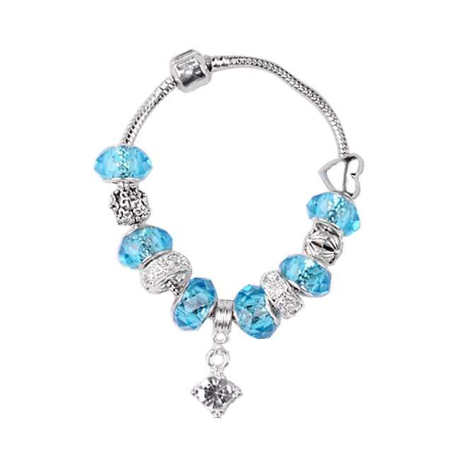  Blue Beads Charm Bracelet
