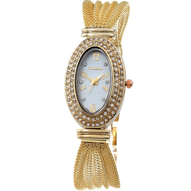  Time100レディースファッションエジプト風の合金バンドダイヤモンドジュエリークラスプ服装クォーツ時計