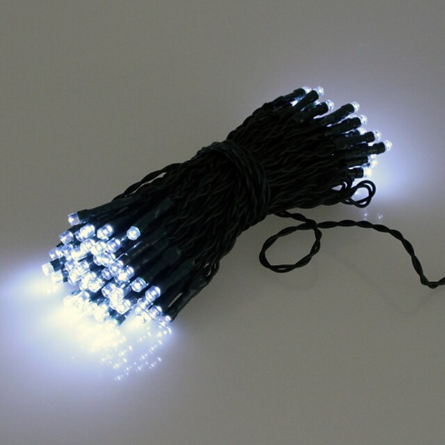  Guirlandes Lumineuses 60 LED LED Dip 1pc Blanc Solaire / Décorative / Décoration de mariage de Noël 2 V / IP44