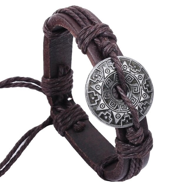  Bracelet Bracelets en cuir Cuir Vintage Pierre Décontracté Regalos de Navidad Bijoux Cadeau Brun,1pc