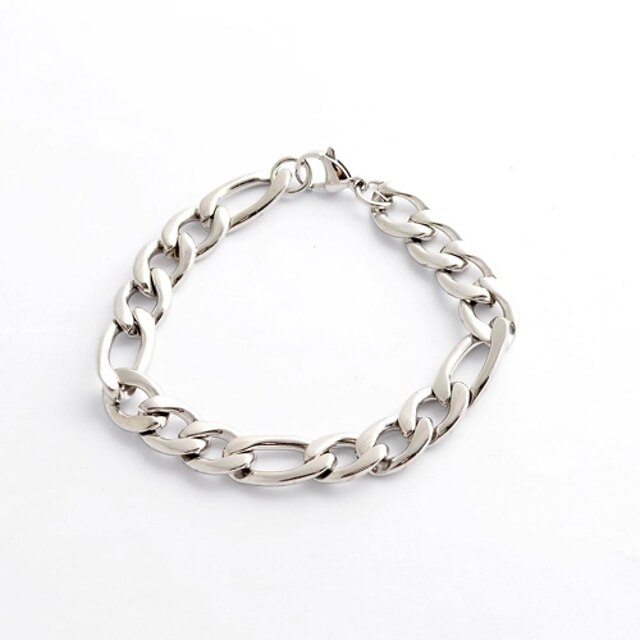  Men's Chain Bracelet - Stainless Steel Personalized, Unique Design, Vintage Bracelet Silver For Christmas Gifts / Daily / Casual