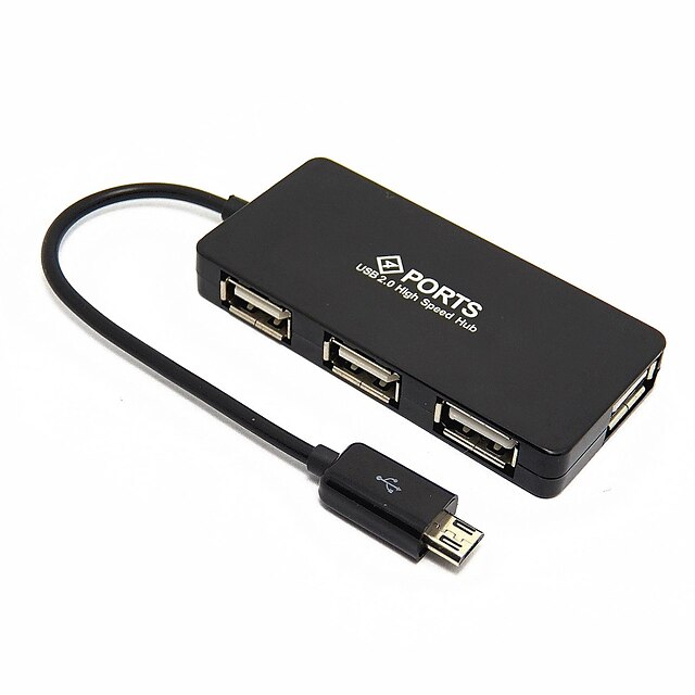   4 Port USB Micro USB OTG Adapter HUB  for Samsung Galaxy Note 2 3 Tab 3 10.1