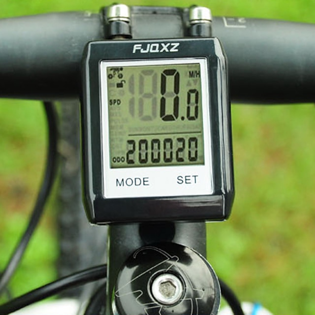  FJQXZ impermeabile LCD Wireless nero della bicicletta Tachimetro / cronometro