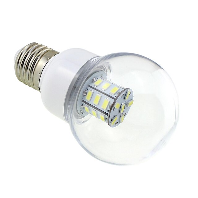  E26/E27 Bulb LED Glob G60 27 LED-uri SMD 5730 Alb Rece 5500-6000lm 5500～6000KK AC 24 DC 24 DC 12 AC 12V 