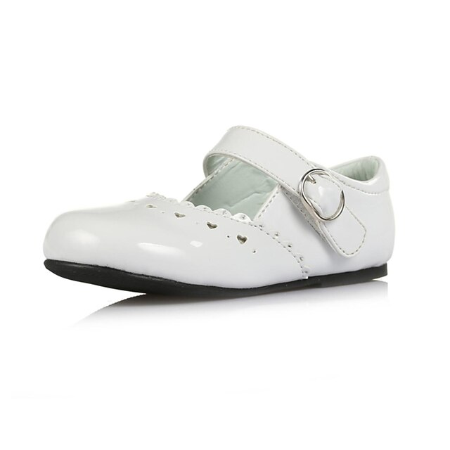  Girls' Shoes Leatherette Spring / Summer / Fall Comfort / Mary Jane Flat Heel Buckle White / Wedding / Party & Evening