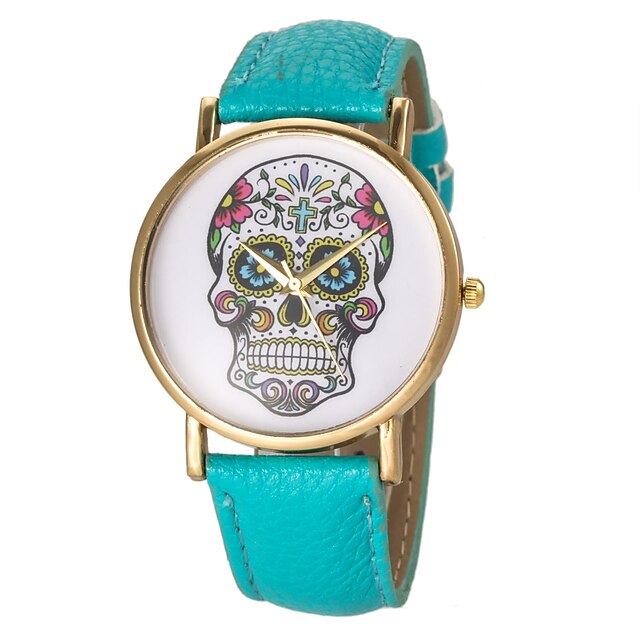  Women's Wrist Watch Casual Watch PU Band Skull / Fashion Black / White / Blue / Two Years / Maxell626+2025