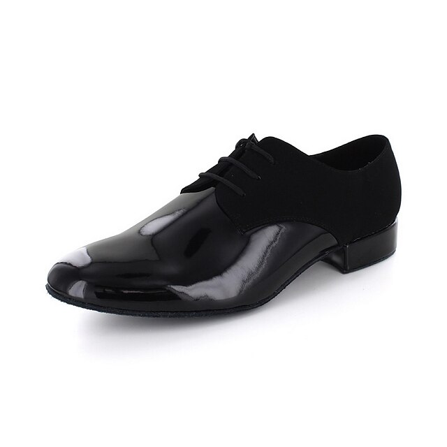  Муж. Танцевальная обувь Обувь для модерна Оксфорды На толстом каблуке Не персонализируемая Черный / EU41