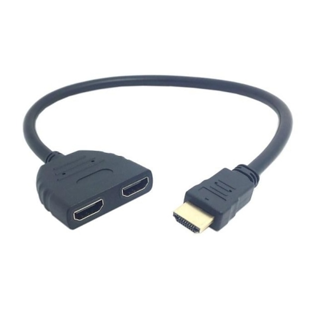  Stecker auf Dual-HDMI-Buchse y Splitter Schalter Verlängerungsadapterkabel für für PC hdtv
